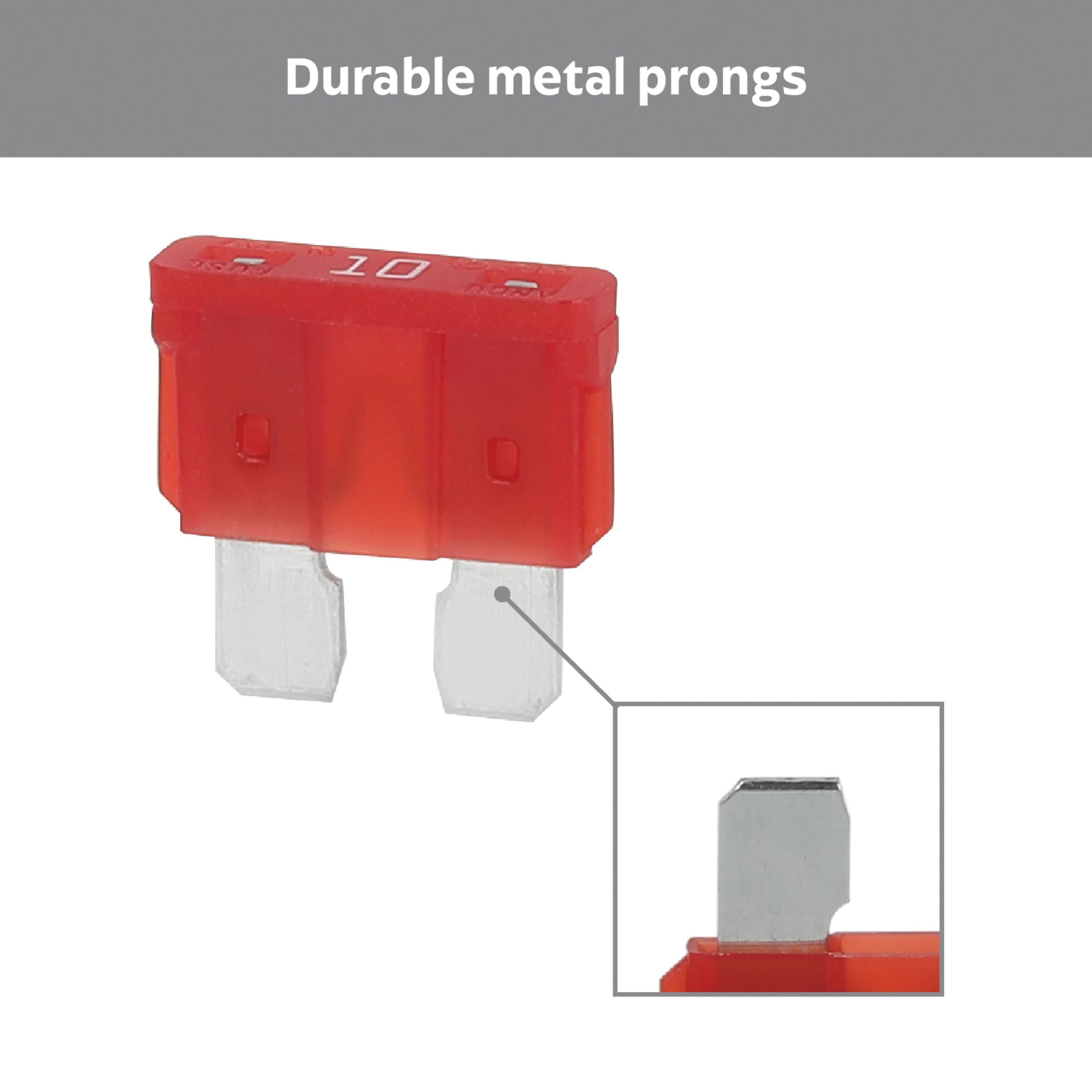 EverStart 10 Amp ATC Blade Fuses, UL Listed, Auto, Marine, and Electronic Applications, 5 pack