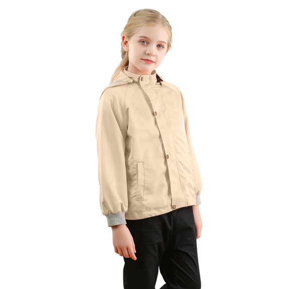 Girls Coat&Jacket for Kids Winter Windproof Hooded Zip Front Outerwear with Pocket - Cozy Toddlers and Children Outerwear