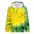 thumbnail image 4 of Bovemsi Sweatshirt for Women Long Sleeved Tie Dye Printed Casual Sportswear Hooded With Pockets Comfort Hoodie, 4 of 9
