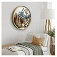 thumbnail image 4 of 24 Inches Round Wooden Wall Clock Silent Battery Operated, Home Decorative Large Wall Clock, Range Forest Clock Wall Art Decor for Living Room Kitchen Bedroom Office Classroom, 4 of 7