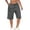 *5-Dark Gray, variant on VBVC Women's Cotton-Linen Button Decor Shorts,Drawstring Knee-Length Bottoms For Women,Ladies Lightweight Summer Beach Lounge Shorts with Pockets,Light Blue,S-2XL