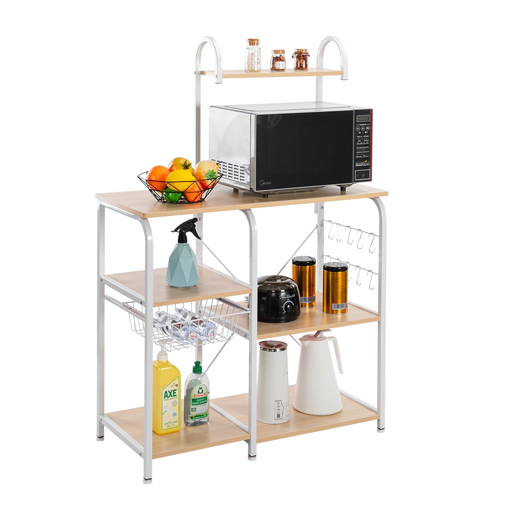 Details about   3-Tier Kitchen Storage Cart Microwave Oven Rack Utility Workstation Stand Shelf 