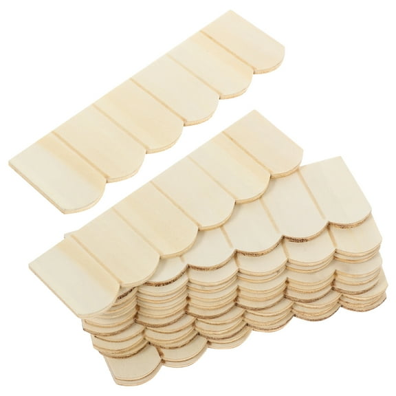24pcs Miniature Dollhouse Decorations and Accessories Wooden Tile Kit for Crafting and Home Decor