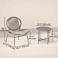thumbnail image 2 of Light Grey Rattan Bistro Set - 3-Piece Patio Furniture with Steel Table & Acapulco-Style Chairs for Porch, Balcony & Small Spaces, 2 of 7