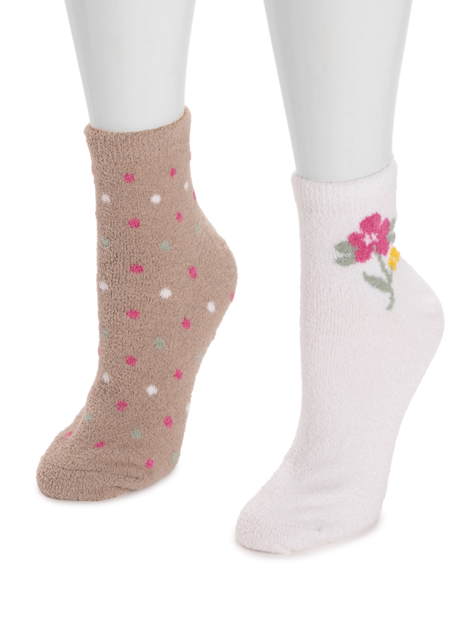 MUK LUKS Women's Cozy Novelty Socks, 2-Pack