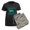 thumbnail image 5 of CafePress - Sleep With Dachshunds Women's Dark Pajamas - Women's Short Sleeve Print T-Shirt and Pants Dark Cotton Pajama Set, 5 of 7