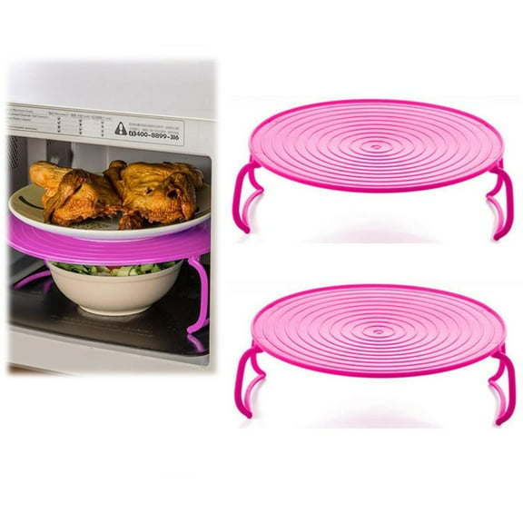 Walmart Week Sales - 2 Pack Microwave Folding Tray Microwave Stacker Cooker 2 Tier Microwave Plate Stacker Microwave Heating Layered Tray With Foldable Handles For Bowls Water Cups
