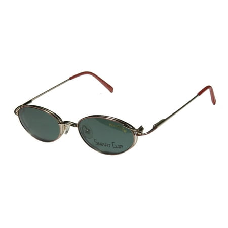 Crystal Hinge - New Smartclip 249 Womens/Ladies Designer Full-Rim Gold / Rose Sleek Clipon Lens By Polaroid Frame Demo Lenses 50-18-135 Sunglass Lens Clip-Ons Crystals Flexible Hinges Eyeglasses/Eyewear