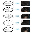 thumbnail image 3 of 10Pcs Men Hair Bands Metal Hair Hoop Unisex Wavy Headband Spring Hair Band for Men Women Sports Fashion Hair Accessories (Black), 3 of 5