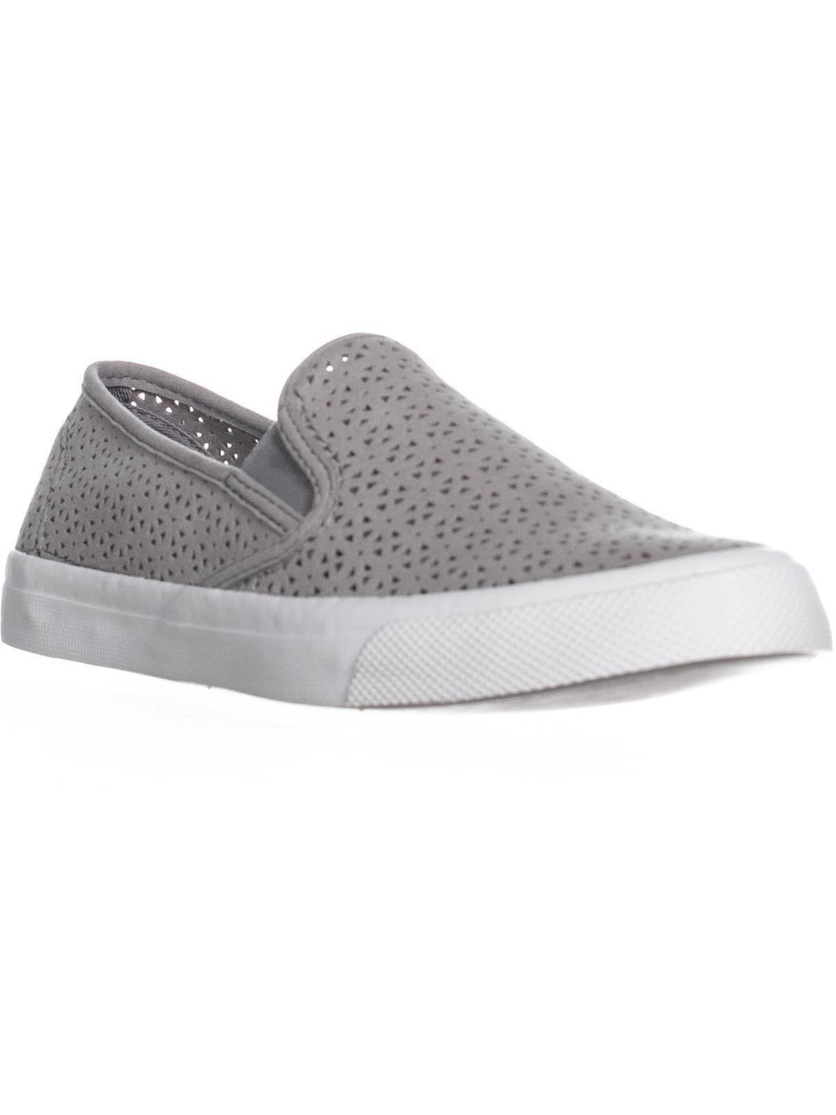 sperry seaside perforated sneaker grey