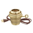 thumbnail image 4 of B&P Lamp® Solid Brass Electrified Burner Designed to Fit Aladdin® Brand Lamps, Gold Cord, 3-Terminal Socket, 4 of 7
