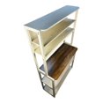 thumbnail image 5 of Baking Rack - White and Country Brown Shelving Unit with Microwave Support and Coffee Bar, Freestanding Pantry/Dining Room, 5 of 5