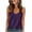 Purple, variant on HomeDM Women's Spaghetti Strap Tank Tops V Neck Sleeveless Summer Loose Fit Shirts Solid Color - Black/L