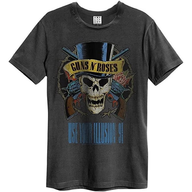 Guns N Roses - Camiseta Use Your Illusion Guns N Roses para Adultos Unisex (Carbón)