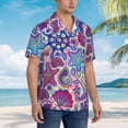 thumbnail image 6 of Uemuo Cute Nautical Printed Regular Fit Short Sleeve Casual Hawaiian Shirt for Men,Aloha shirt,Tropical shirt,Floral print shirt,Vacation Beach shirt-Large, 6 of 9