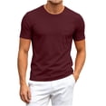 thumbnail image 6 of hoksml Men's Solid Crew Neck Pocket Short Sleeve T Shirt Breathable Mesh Basic Tee for Sports Daily Casual Outdoor Wear, 6 of 9