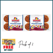 Wonder Cinnamon Twist, Cinnamon and Pecan Baked Pastry Rolls, 6 oz, 6 Count Pack of 2 with 1 Free M&M's