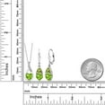 thumbnail image 2 of Gem Stone King 925 Sterling Silver Green Peridot Pendant Earrings Set for Women (3.69 Cttw, Gemstone August Birthstone, with 18 inch Chain), 2 of 4