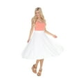 thumbnail image 3 of White Mark Women's Flared Midi Skirt, 3 of 11