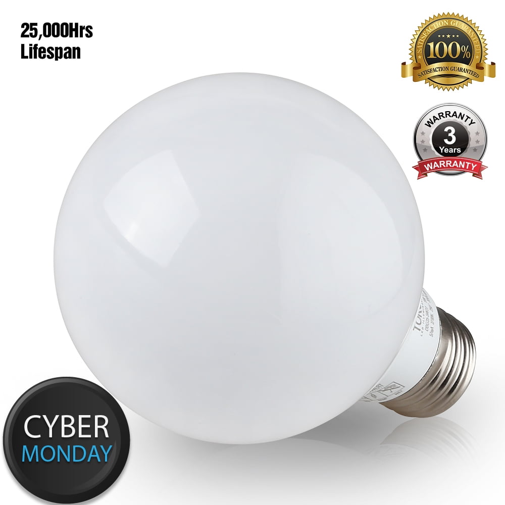 Torchstar G25 Globe Led Light Bulb Vanity Light Bulbs 5w 40w Equiv 3000k Warm White E26 Medium Base Pack Of 6 Walmart Com Walmart Com