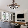 thumbnail image 3 of Bella Depot Home and Garden 36" Black Modern 45W/36W Bed Room Ceiling Fan with Light Kits, 3 of 11