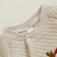 thumbnail image 7 of WIBACKER 0-6M Newborn Baby Boy Christmas Deer Romper Infant Girl Fall Winter Outfits Cotton Button Jumpsuits, 7 of 7