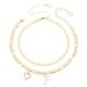 thumbnail image 1 of Uxcell Pulseras de Tobillo Iniciales en Forma de Corazón para Mujeres, Pulseras en Capa con Letra P Baño de Oro de 14K, Cadena de Letras A-Z con Caja para Regalo de Verano, Tono Dorado, 1 of 6