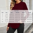 thumbnail image 3 of Bxsruta Womens Tops Long Sleeve Crew Neck Tunic Shirts High Low Hem Casual Tee, 3 of 6