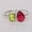 Sterling Silver, variant on Peridot & Ruby Two Stone Ring, Engagement Ring, 925 Sterling Silver Toi Et Moi Ring, Proposal Ring, Octagon Emerald & Pear Ruby Ring.