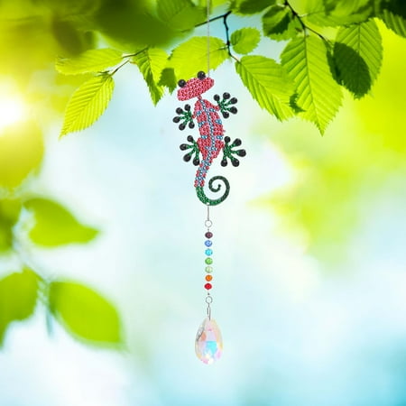 

〖CFXNMZGR〗Home Decor Wind Chimes Diamond Painting Point Drill Wind Chime Pendant Handmade Diy Pendant Crystal Door Decoration