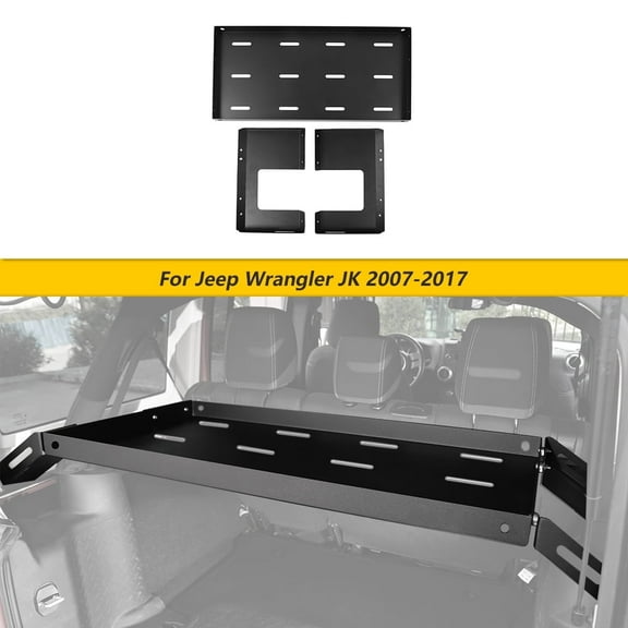 CheroCar Rear Trunk Cargo Basket Rack Metal Luggage Storage Carrier for Jeep Wrangler JK 2007-2017 & JL 2018-2021 4-Doors