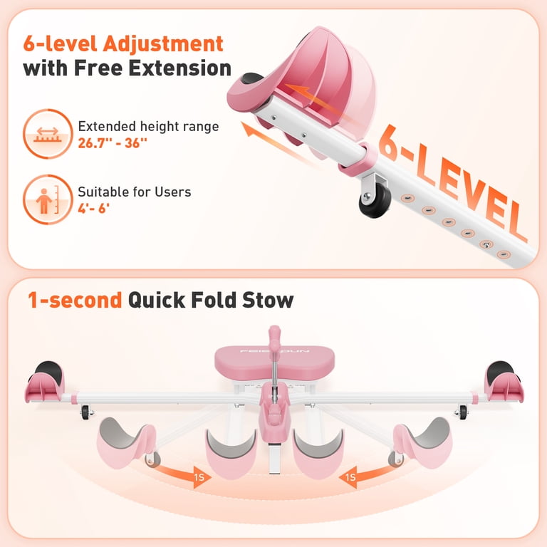 Upgo Leg Stretch Machine for Flexibility Training, Pink photo 3
