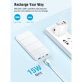 thumbnail image 4 of Power Bank LOVELEDI, 1500 mAh, doble salida USB, 5 V, 3,1 A, color blanco, 4 of 7