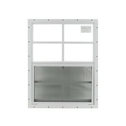 Shed Windows and More 16" x 24" Aluminum Shed Window White Flush Safety/TEMPERED Glass Playhouse Window Chicken Coop Window
