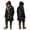 #001 Black, variant on Kids Coat And Cape For Boys – Cozy Long Jacket With For Everyday Adventure Boys Winter Jackets Size 6-7