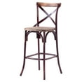 thumbnail image 2 of ACME Zaire Bar Chair in Antique Red and Antique Oak, 2 of 9