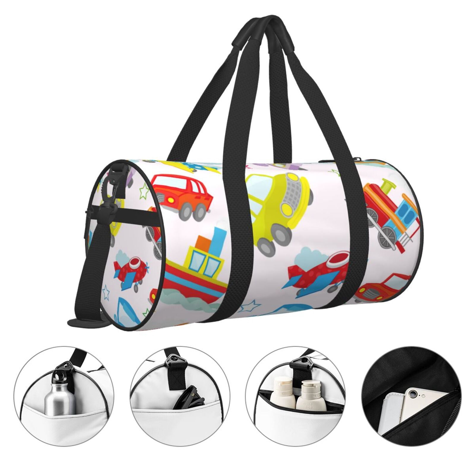 Vsdgher Cute Transport 45L Foldable Duffel Bag, Sports Gym Bag,Overnight Bag, Portable Weekender Bag for Airplanes