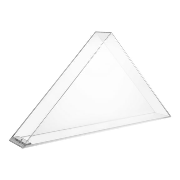 Acrylic Display Box - Clear Triangular Flag Display Case with Magnetic Bottom for Secure and Aesthetic Showcasing
