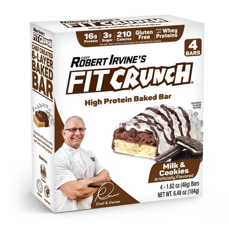 FITCRUNCH Milk Cookies Protein Bar - 4ct