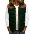 thumbnail image 5 of Men's Autumn and Winter Fashion Loose Casual Color Matching Cotton Hooded Sleeveless Vest, 5 of 5