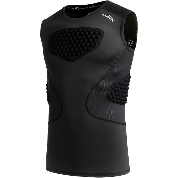 COOLOMG Youth Baseball Padded Shirt Kids Chest Protector Rib Heart Guard Sternum Protection for Football Softball Lacrosse Goalies M