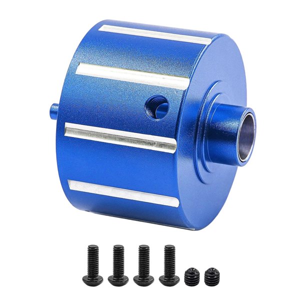 Soporte de diferencial metálico 1/5 Caja de diferencial para coche RC Azul