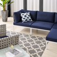 thumbnail image 6 of Lounge Sectional Sofa Chair Table Set, Sunbrella, Aluminum, Metal, Steel, Blue Navy, Modern Contemporary Urban Design, Outdoor Patio Balcony Cafe Bistro Garden Furniture Hotel Hospitality, 6 of 10