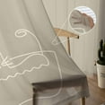 thumbnail image 4 of Japanese Cat Sheer Curtains 96 Inches Long 2 Panels Set, Window Sheer Curtains for Living Room/Bedroom, Modern Minimalist Cartoon Beige Light Filtering Rod Pocket Curtain 52'' x 96'' x 2, 4 of 6