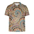 thumbnail image 5 of VgaVtl Graphic Polo Shirts for Men Short Sleeve Mens Shirts Regular Casual Retro Ethnic Style Collared Shirts,L, 5 of 5