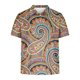 thumbnail image 4 of Camisetas de Manga Corta de los Hombres Casual Gradiente Solapa Botón Arriba Camiseta, Top Ligero para el Hogar, Uso Diario Y Cómodo, 4 of 5