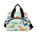 thumbnail image 2 of Lunch Bag Portable Crossbody Meal Bag Cooler Bag Insulated Lunch Bag Food Bag Handheld & Crossbody Design Polychromatic Dinosaur, 2 of 6
