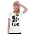 thumbnail image 3 of Best Aunt Ever Cute Favorite Auntie Womens Fitted Plus Size Graphic Tee Brisco Brands 2X, 3 of 5