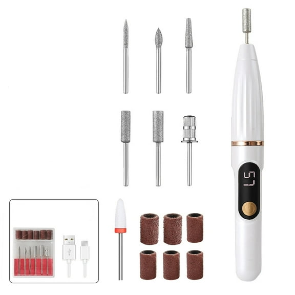 Portable rechargeable mini electric nail polish machine, home nail remover, LCD display nail polish tool