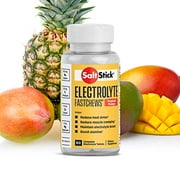 SaltStick Electrolyte FastChews - 60 Tropical Mango Chewable Electrolyte Tablets - Salt Tablets for Runners, Sports Nutrition Supplements and Electrolyte Chews - 60 Count Bottle